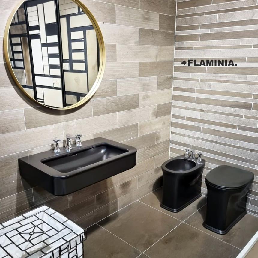 Sanitari e lavabo neri Flaminia