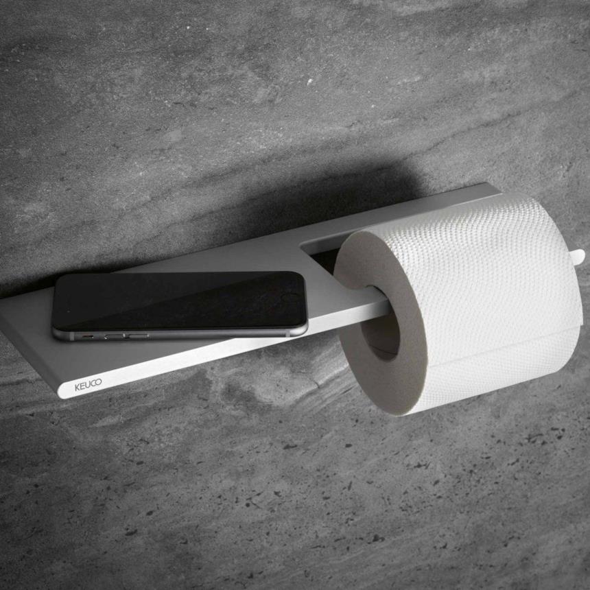 Porta rotolo aperto di design in acciaio