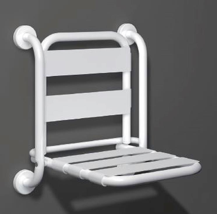 Sedile ribaltabile per doccia con schienale 