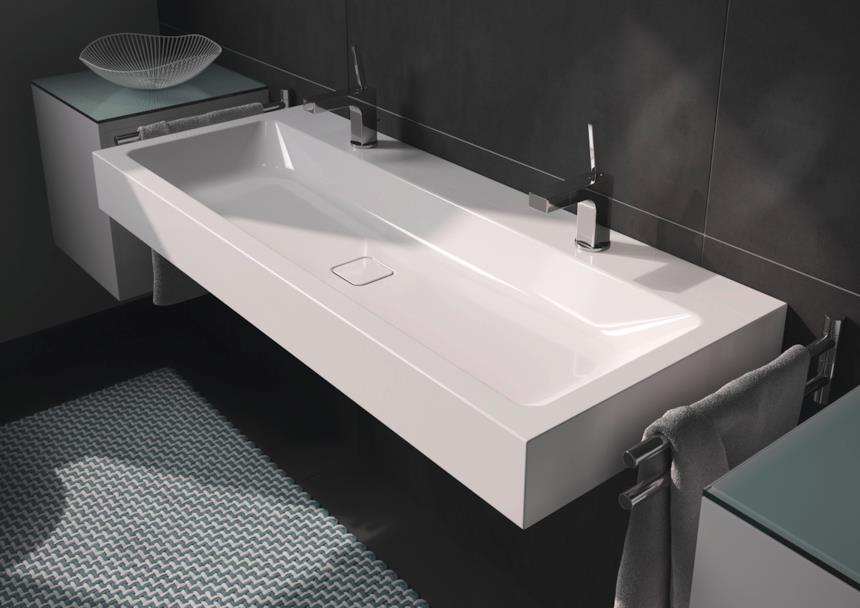 Lavabo sospeso doppio foro Kaldewei Cono