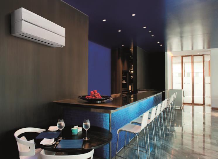 Climatizzatore Mitsubishi MSZ-LN Kirigamine Style collocato in un bar