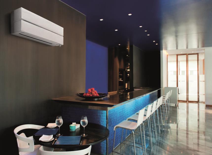 Climatizzatore Mitsubishi MSZ-LN Kirigamine Style collocato in un bar