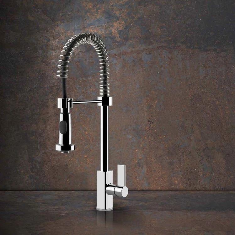 Miscelatore monocomando con canna girevole