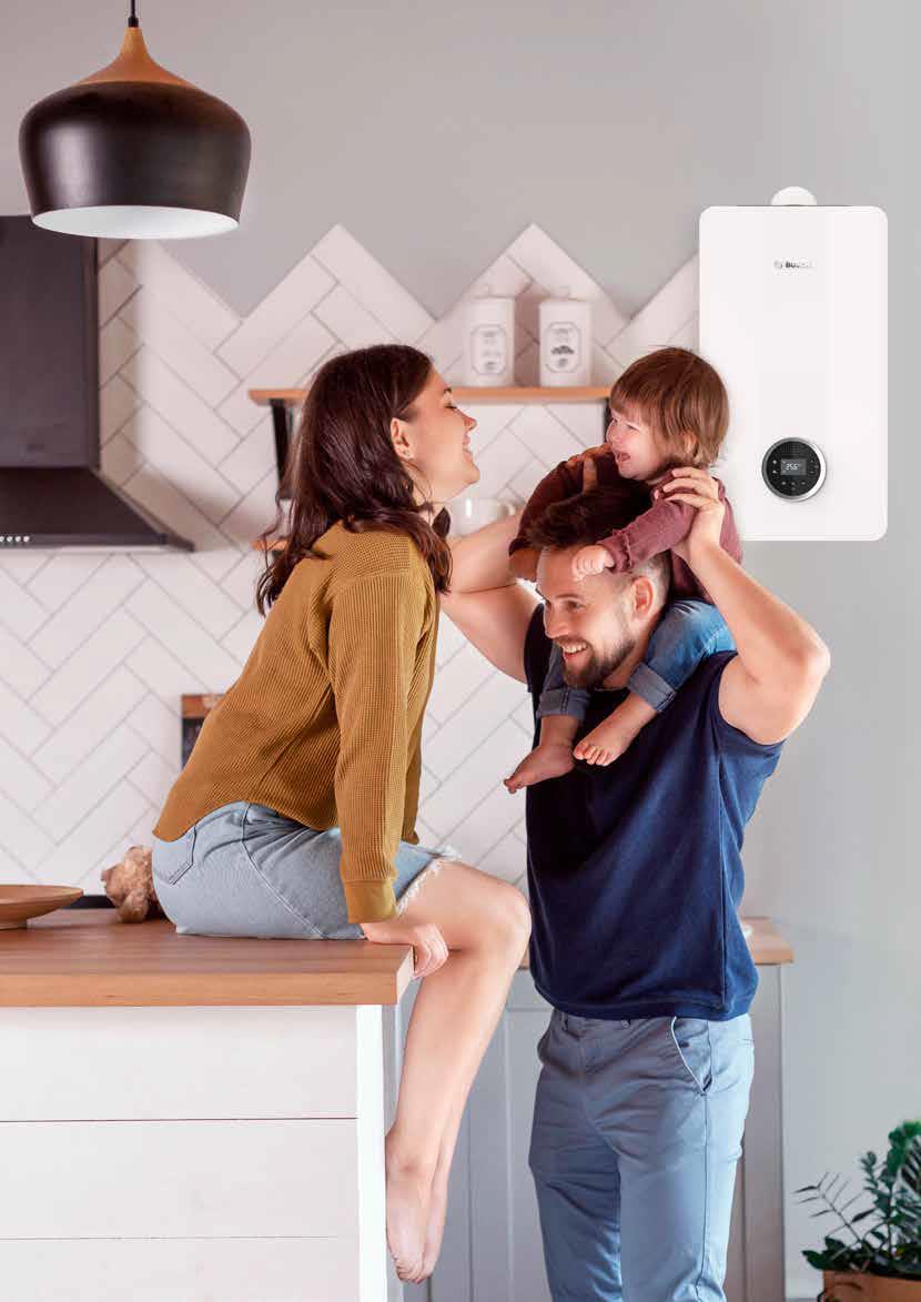 Caldaia Bosch inserita in un ambiente domestico 