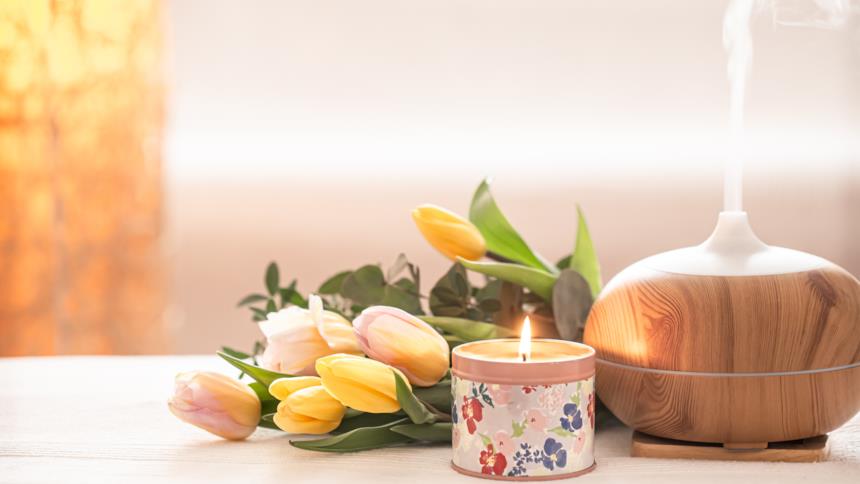 Diffusore di oli essenziali con candela