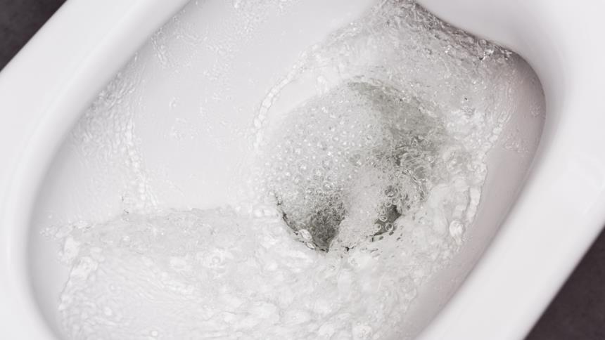 Acqua che scorre nel WC 