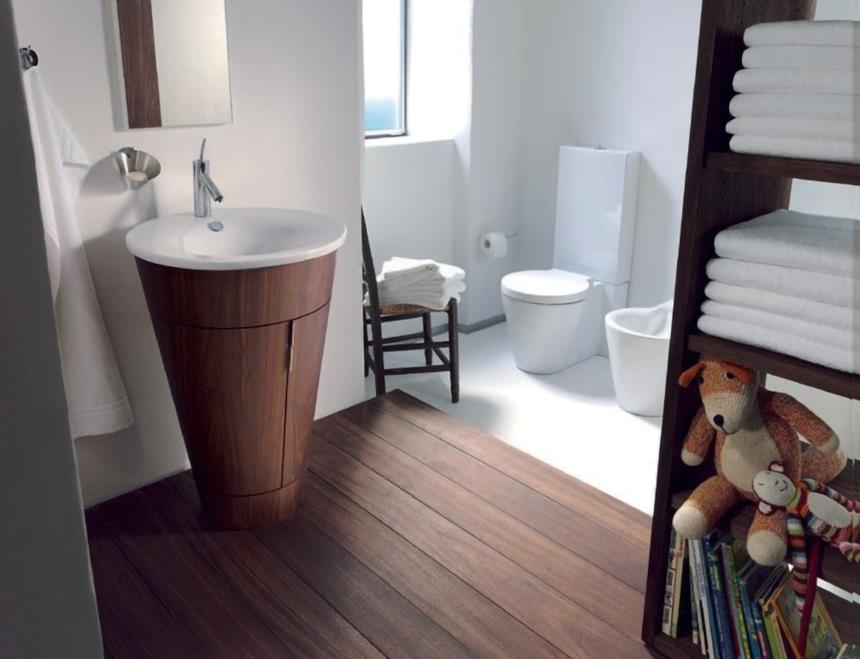 Mobile sottolavabo piccolo Starck 1 in bagno con poco spazio