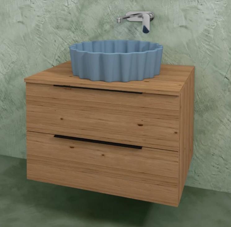 Base portalavabo a due cassetti