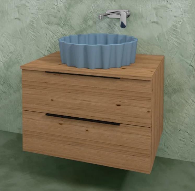 Base portalavabo a due cassetti