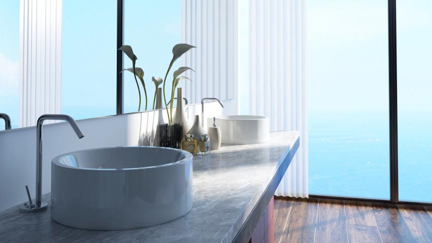 Lavandino colorato per il bagno