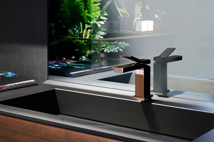 Miscelatore monocomando della serie Rettangolo di Gessi