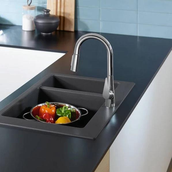 Miscelatore monocomando con doccetta estraibile