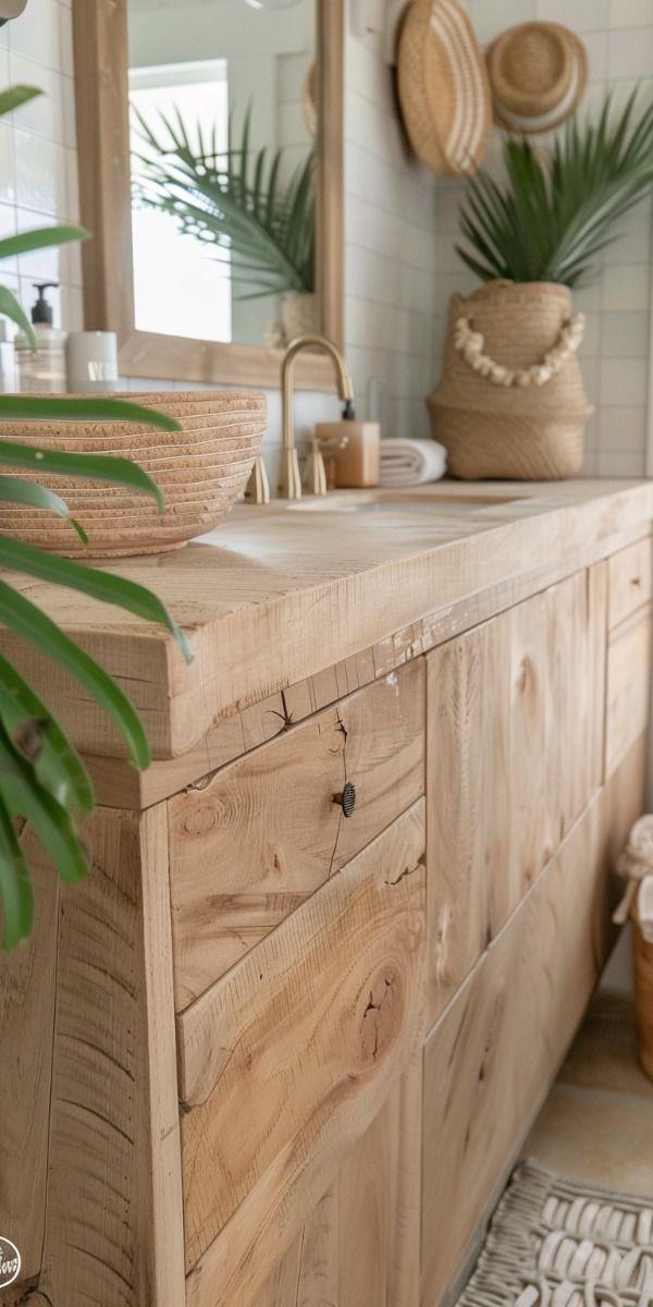 Mobile portalavabo in legno antichizzato