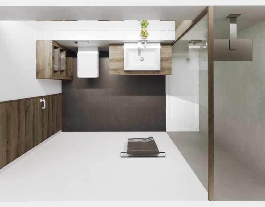 Piatto doccia serie Kaldewei Superplan visto dall'alto