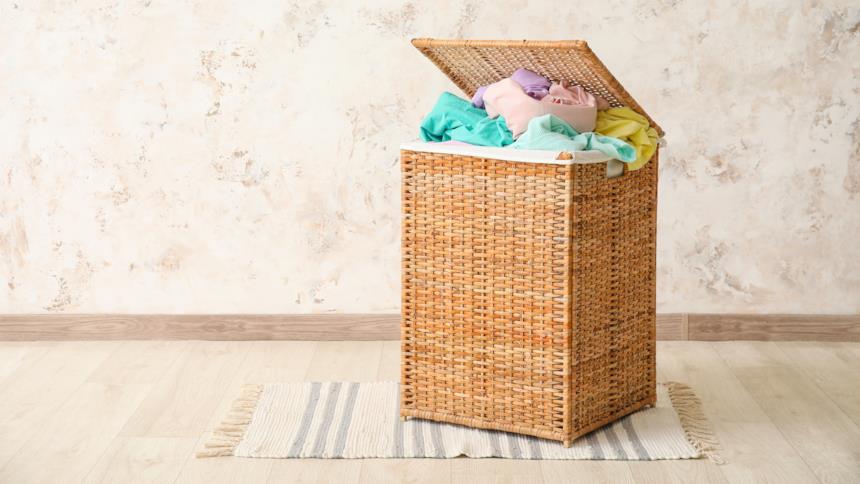 Cesto di vimini portabiancheria 
