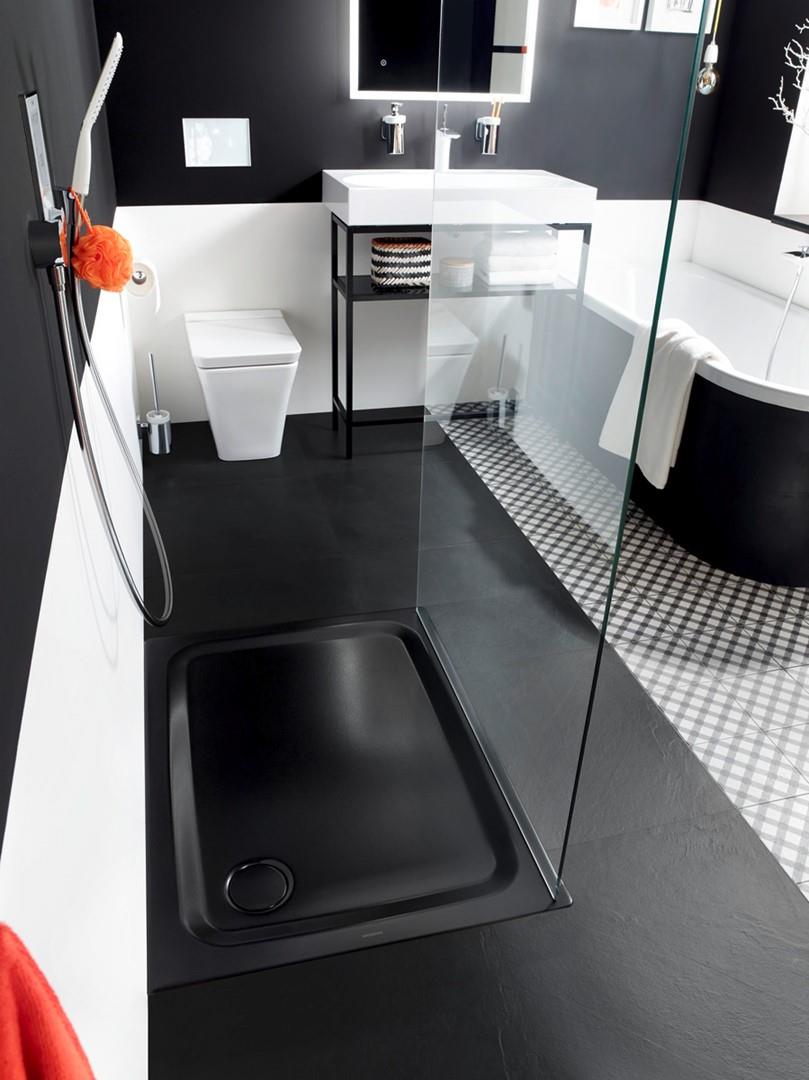 Piatto doccia Kaldewei nero per bagno moderno