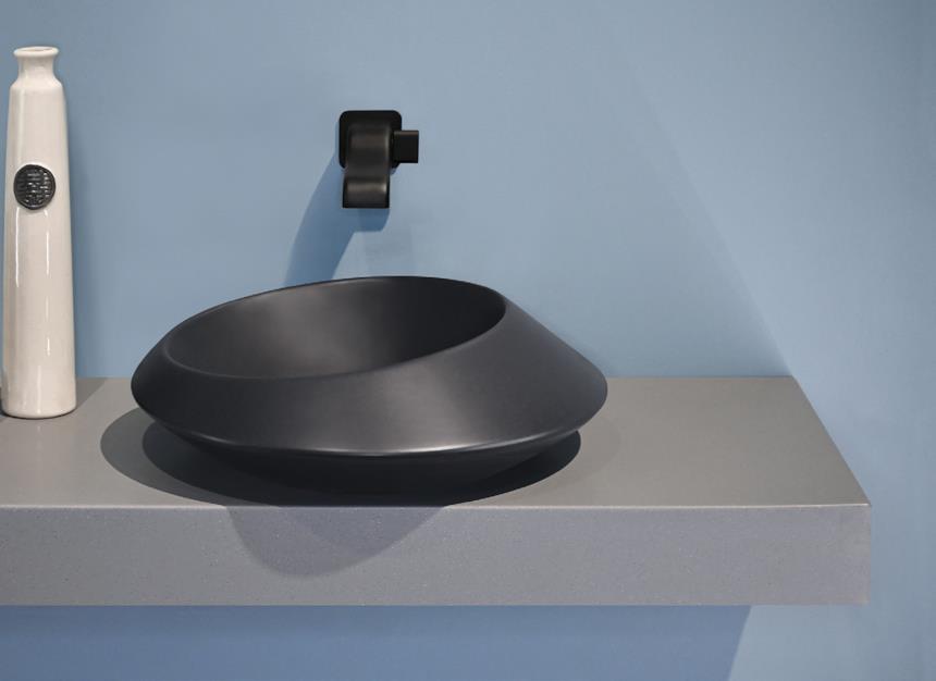 Lavabo nero Spire Flaminia per il bagno