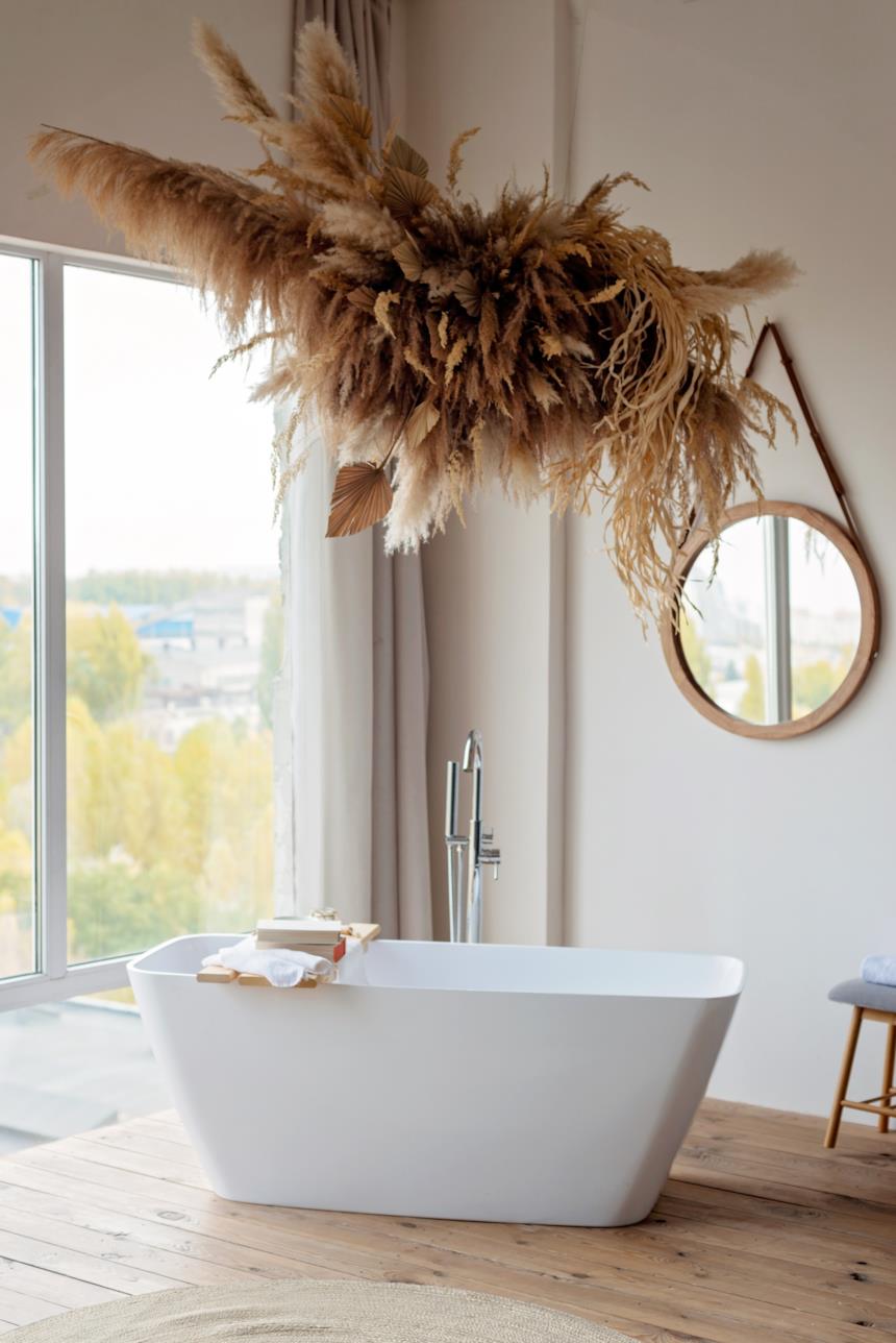 Vasca freestanding in bagno