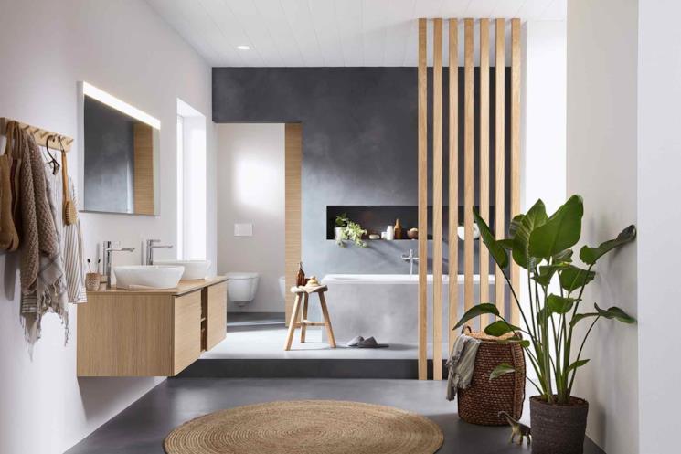 Set composizione bagno grande con vasca  D-Neo di Duravit