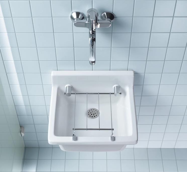 Lavatoio senza foro per rubinetteria