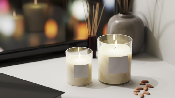 Candele profumate per il bagno