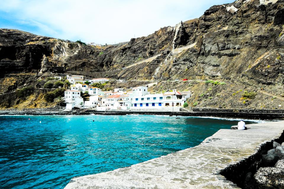 La Gomera alle isole Canarie Veduta del porto dell Gomera alle isole Canarie