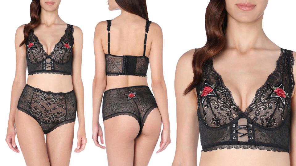 Bralette pizzo Intimissimi Rodeo Lace Bralette pizzo nero Intimissimi Rodeo Lace