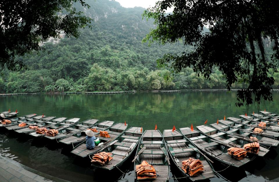 Ninh Binh in Vietnam Barche tradizionali a Ninh Binh in Vietnam