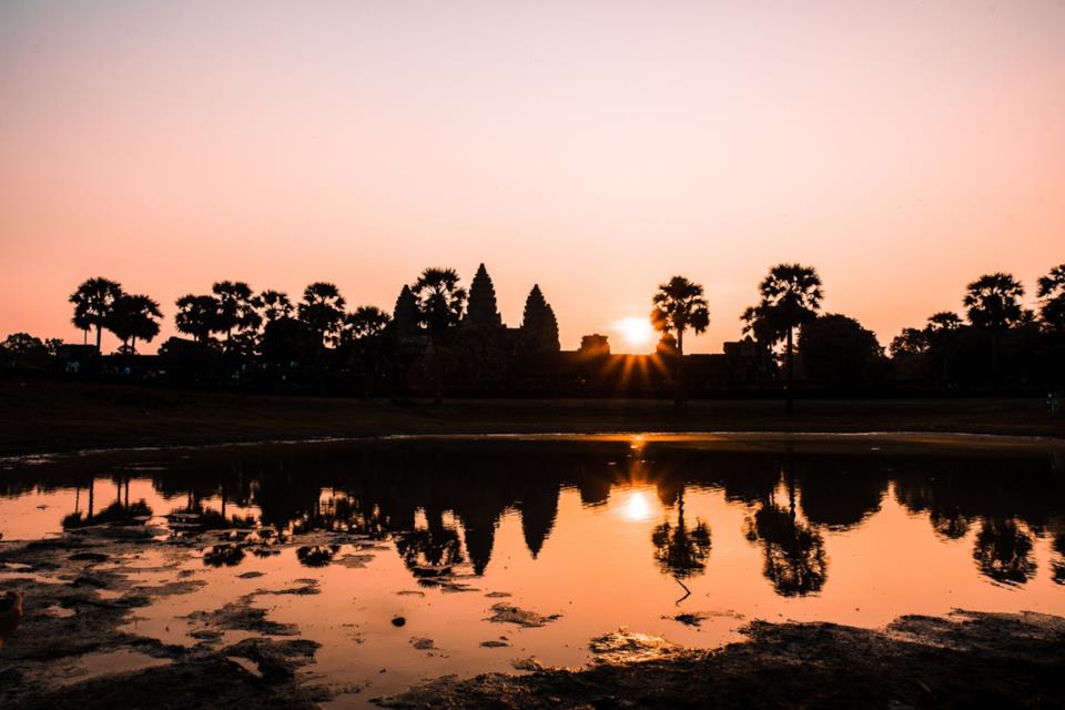 Complesso di Angkor in Cambogia Vista di Angkor in Cambogia