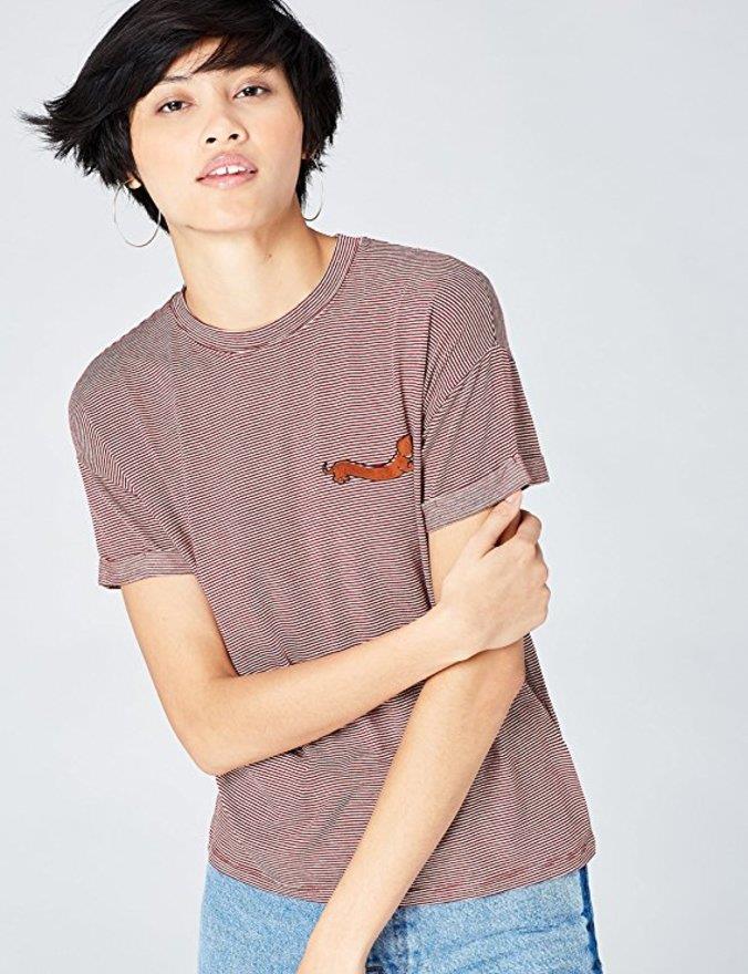 T-Shirt donna Amazon a righe Maglia donna Amazon a righe