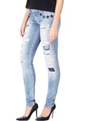 Jeans applicazioni stelle e strappi