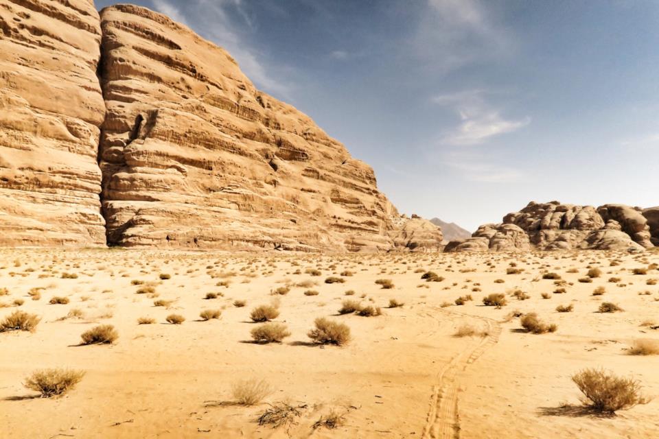 Deserto del Wadi Rum in Giordania Deserto del Wadi Rum in Giordania