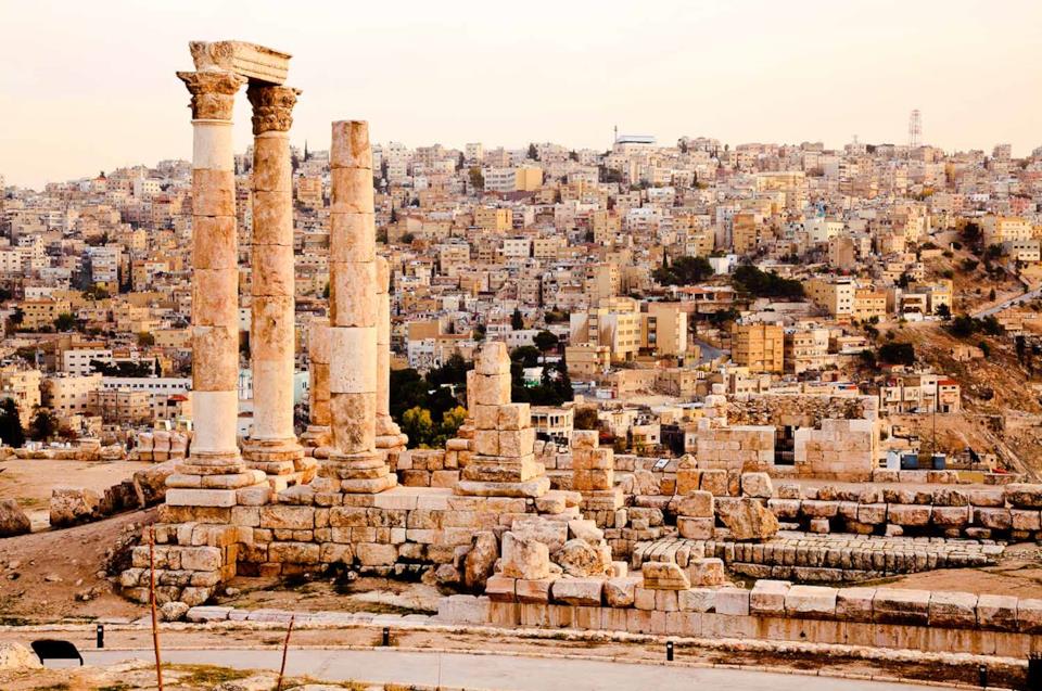 Cittadella di Amman in Giordania Rovine ad Amman in Giordania