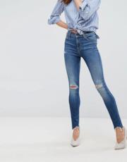 Jeans skinny a vita alta