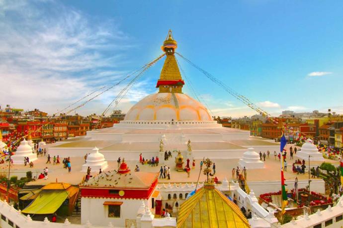 Boudanath stupa in Kathmandu, Nepal