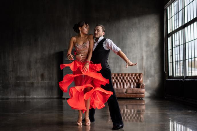 Couple of tango dancers in Argentina