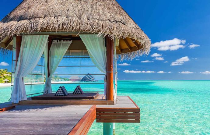 Luxury resort bungalow in Maldives