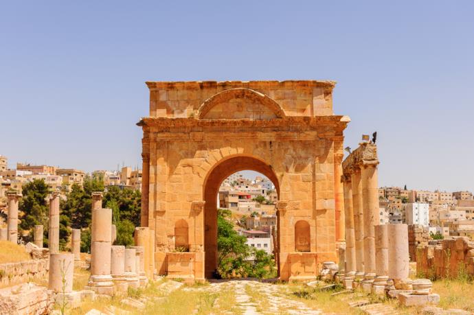 Roman Gate in Jerash, Jordan