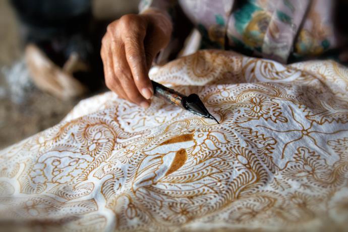 Batik decoration in Indonesia