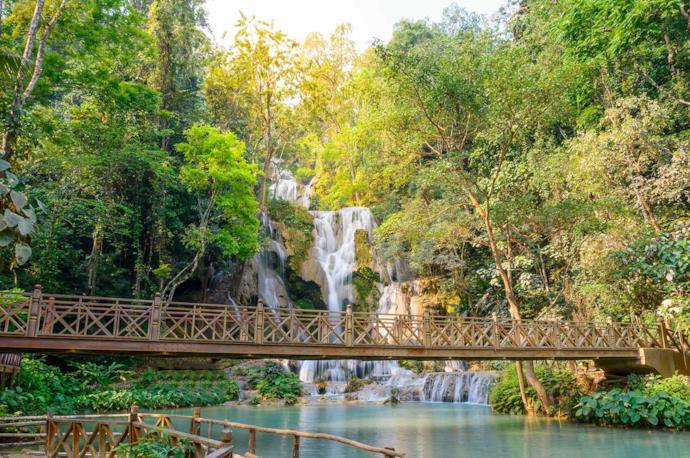Kuang Si Falls, a waterfall in Luang Prabang