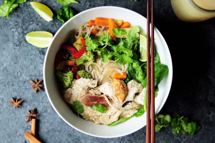 Vietnamese soup with noodles
