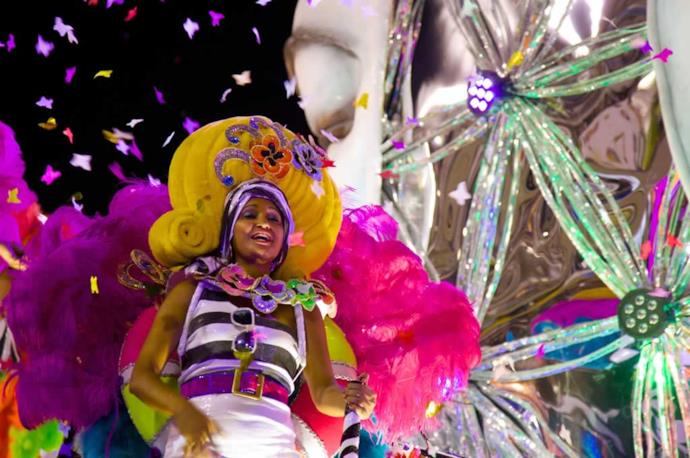 Professional dancer at Rio Carnival, Brazil