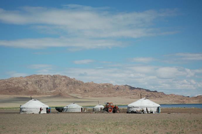 A few traditional mongolian tents