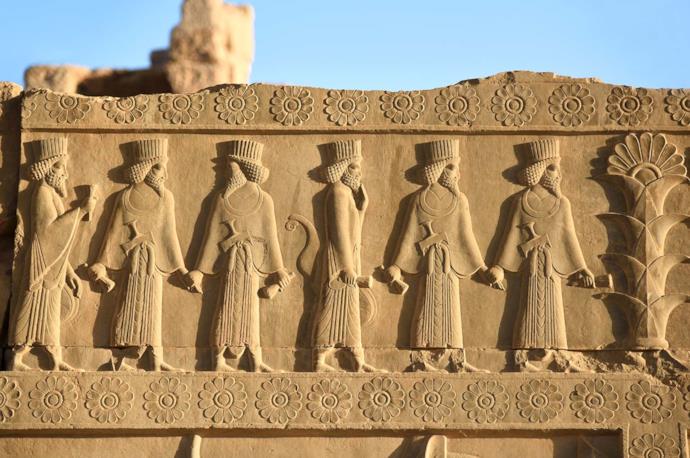 Persepolis bas reliefs ruins, Iran