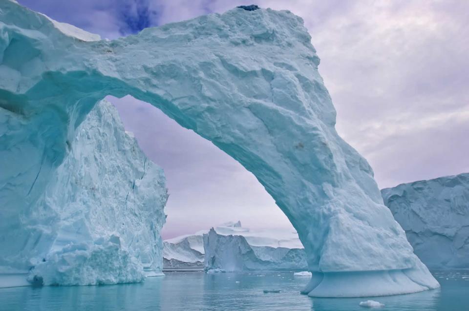 Glacier arch in Greenland