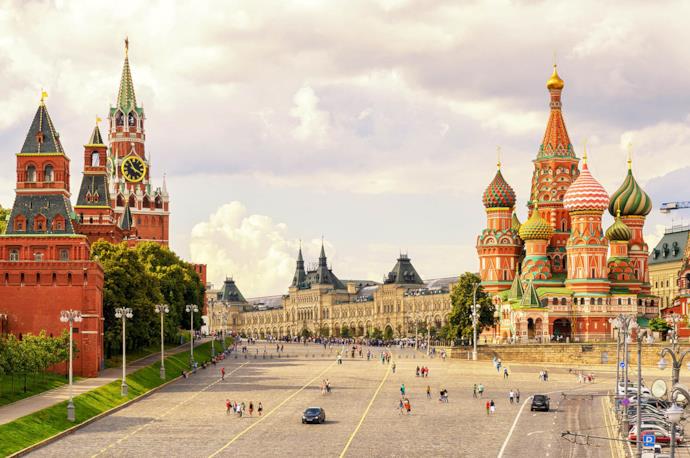 Kremlin and St. Basil's Cathedral in Moscow