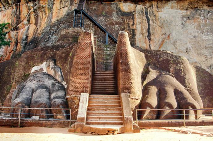 Lion's rock paws in Sri Lanka