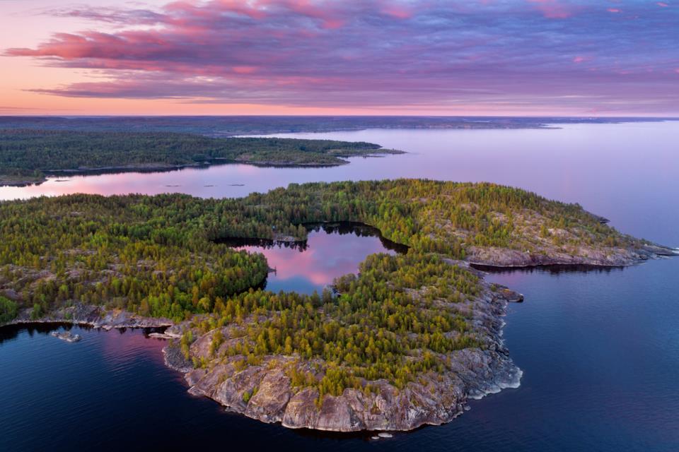 Ladoga Lake in Karelia, Russia