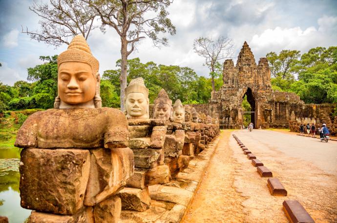 Ingresso all'Angkor Thom in Cambogia