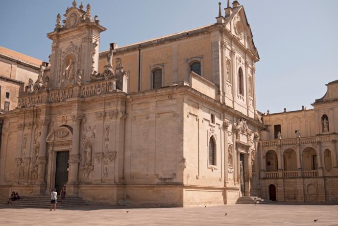 La facciata della Cattedrale di Lecce.